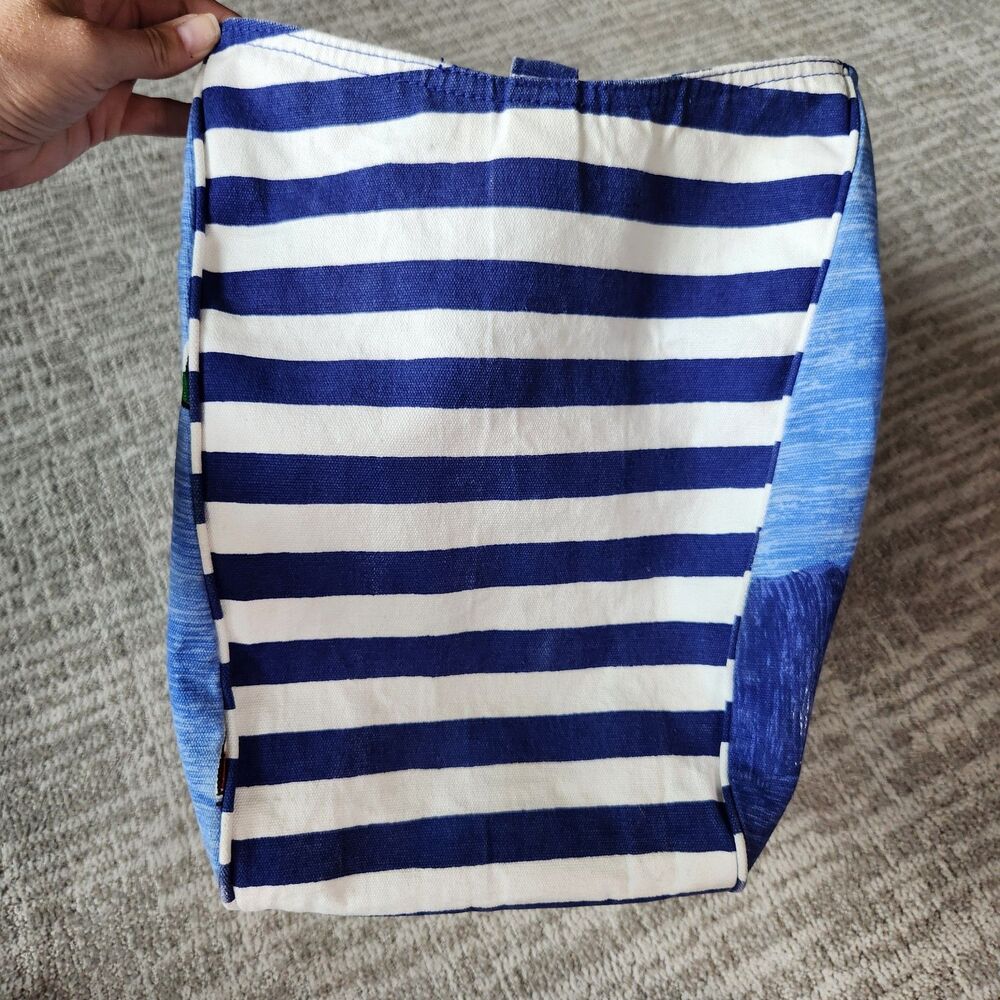 Sally Huss XL lighthouse striped canvas tote bag - Picture 6 of 12